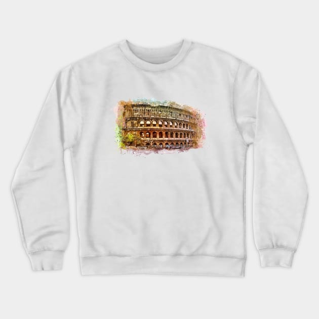 Rome art Colosseum #rome Crewneck Sweatshirt by JBJart